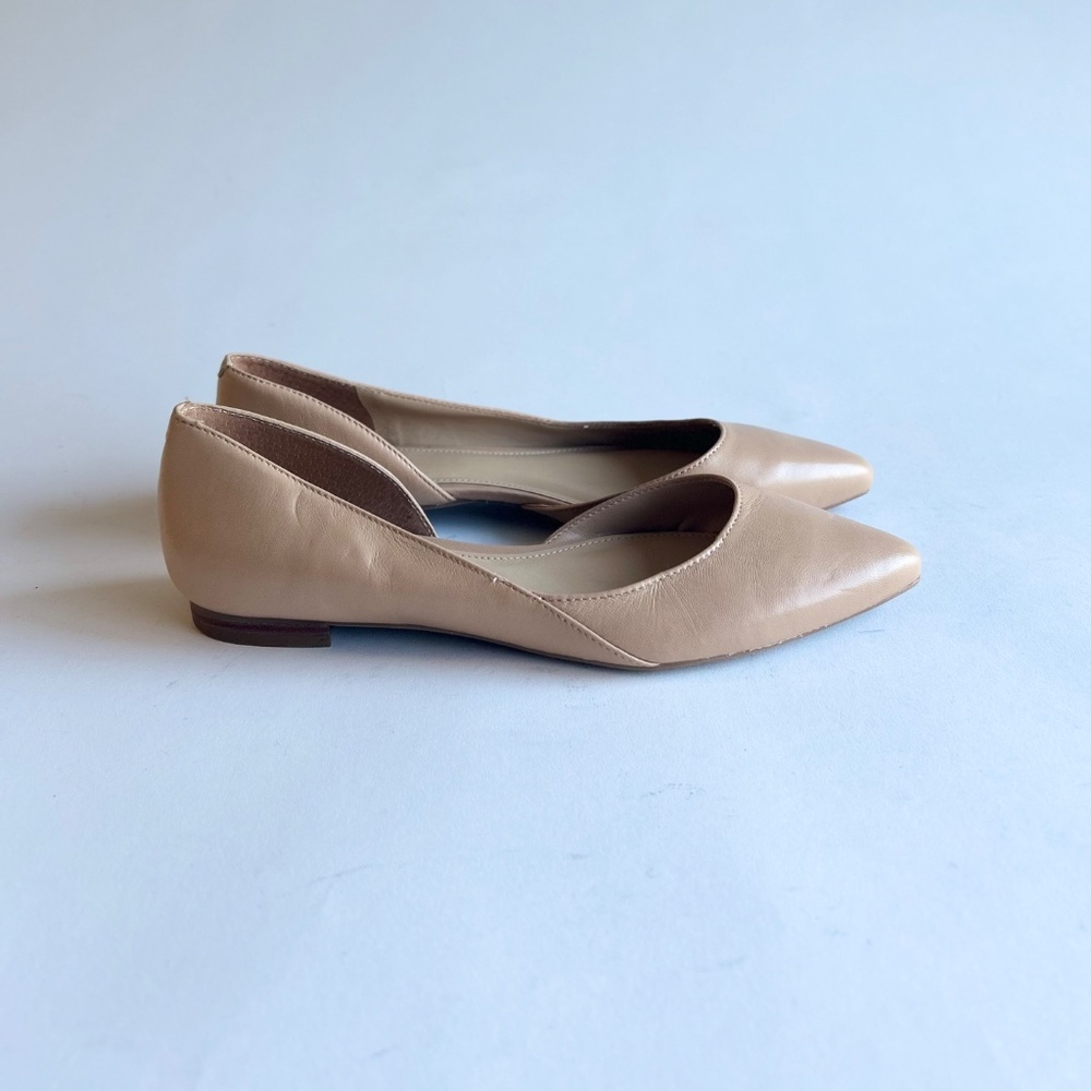Marc Fisher Cream Leather Point Toe Flats size 6 - Picture 2 of 12